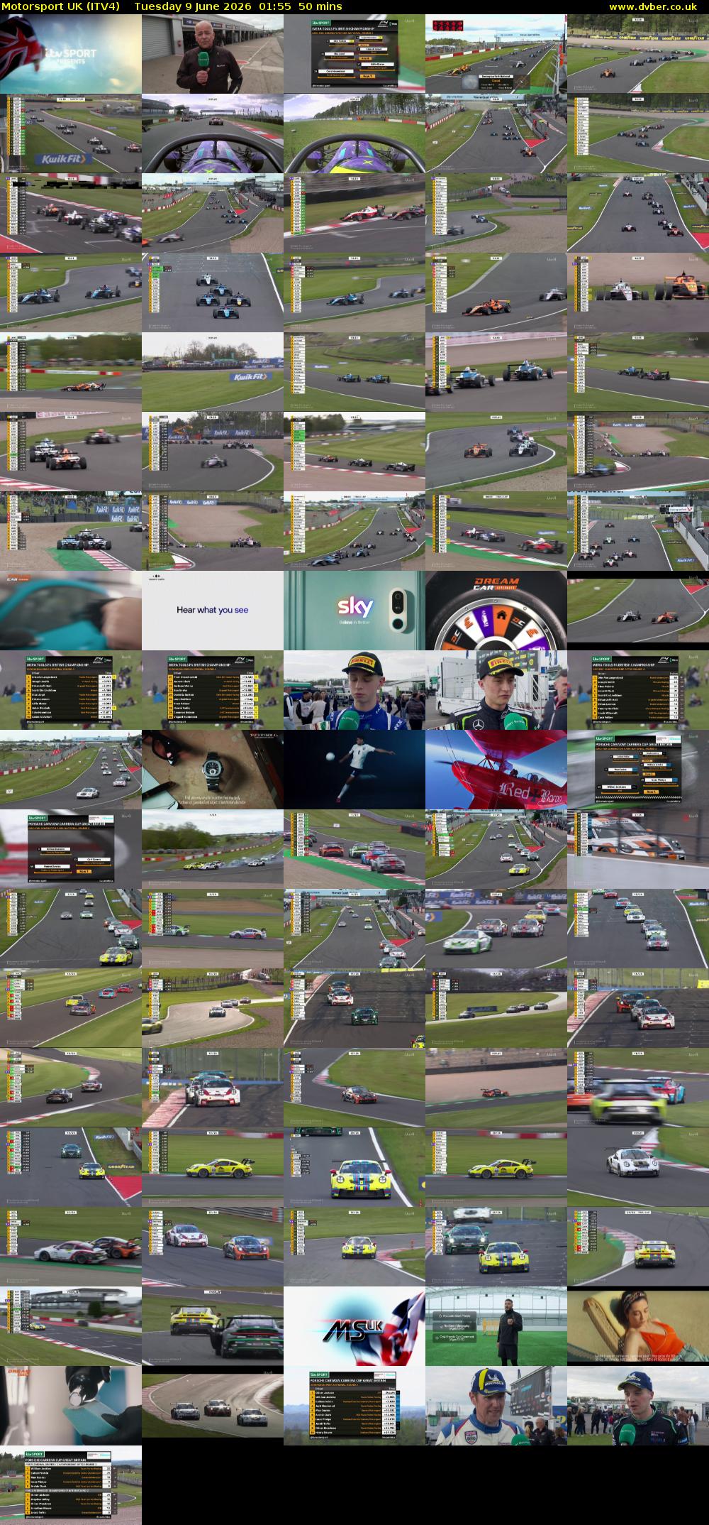Motorsport UK (ITV4) Tuesday 9 June 2026 01:55 - 02:45