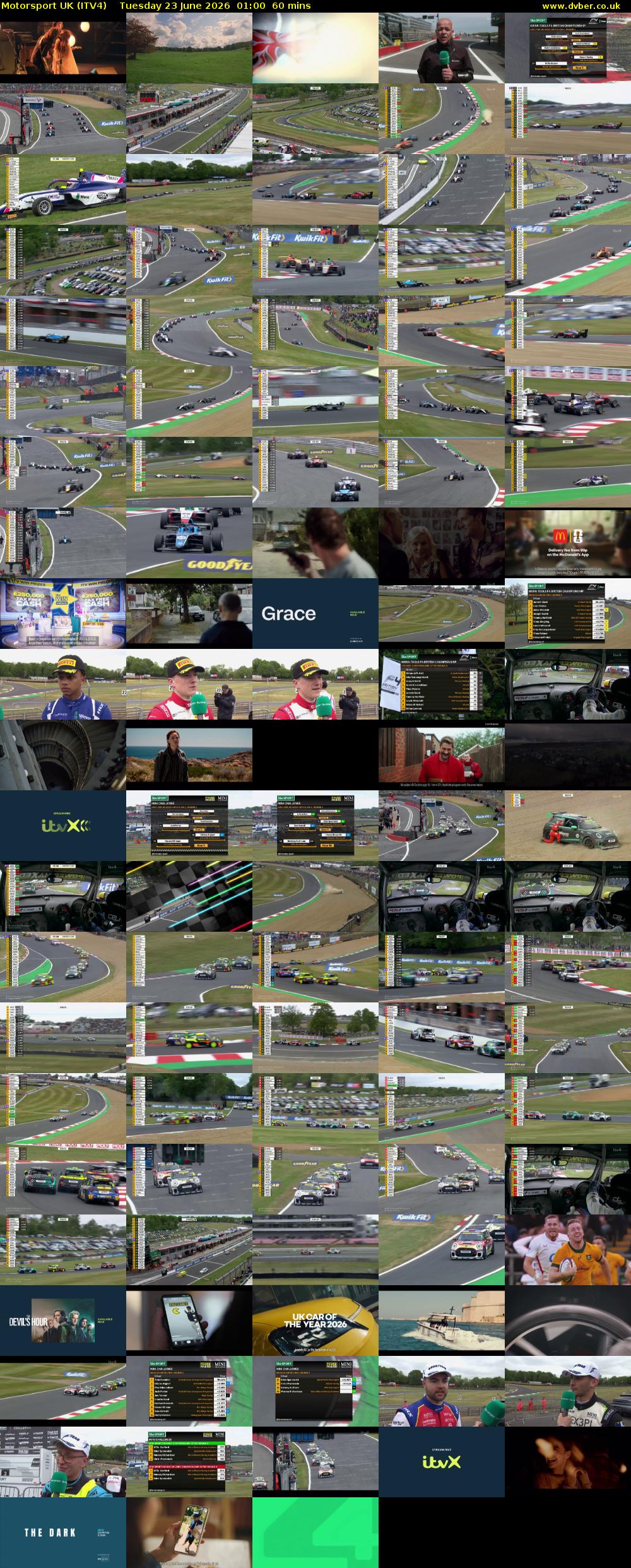 Motorsport UK (ITV4) Tuesday 23 June 2026 01:00 - 02:00