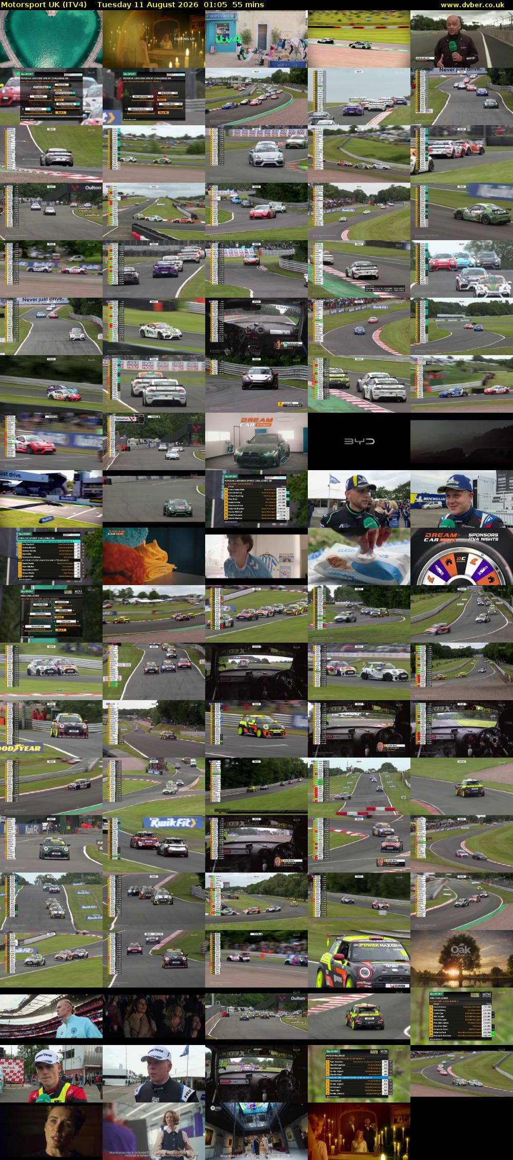 Motorsport UK (ITV4) Tuesday 11 August 2026 01:05 - 02:00