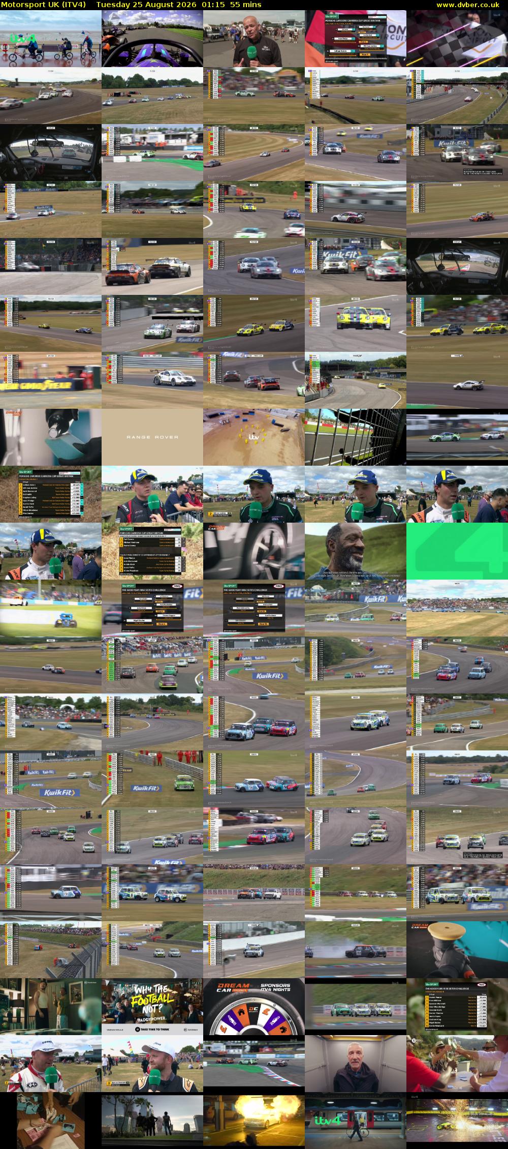 Motorsport UK (ITV4) Tuesday 25 August 2026 01:15 - 02:10