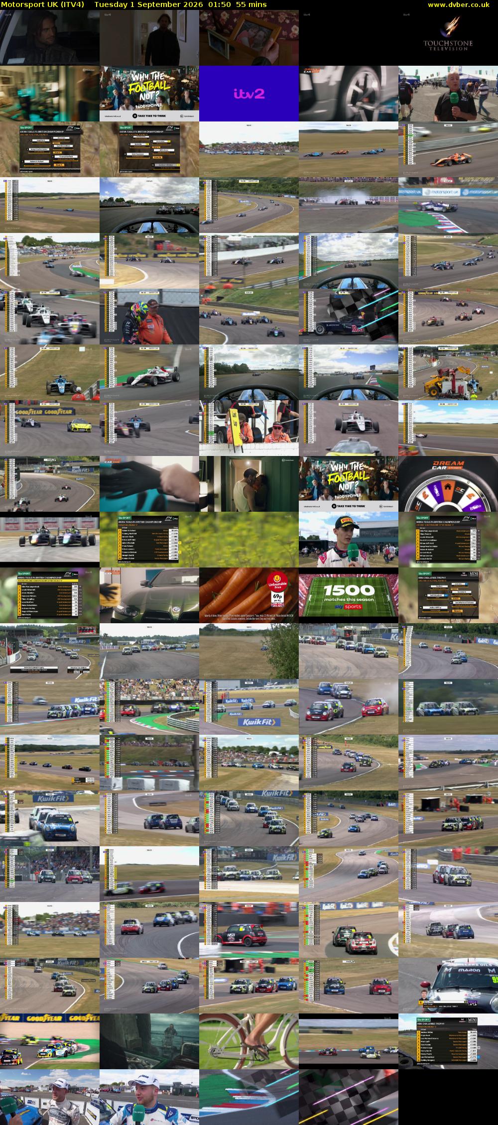 Motorsport UK (ITV4) Tuesday 1 September 2026 01:50 - 02:45