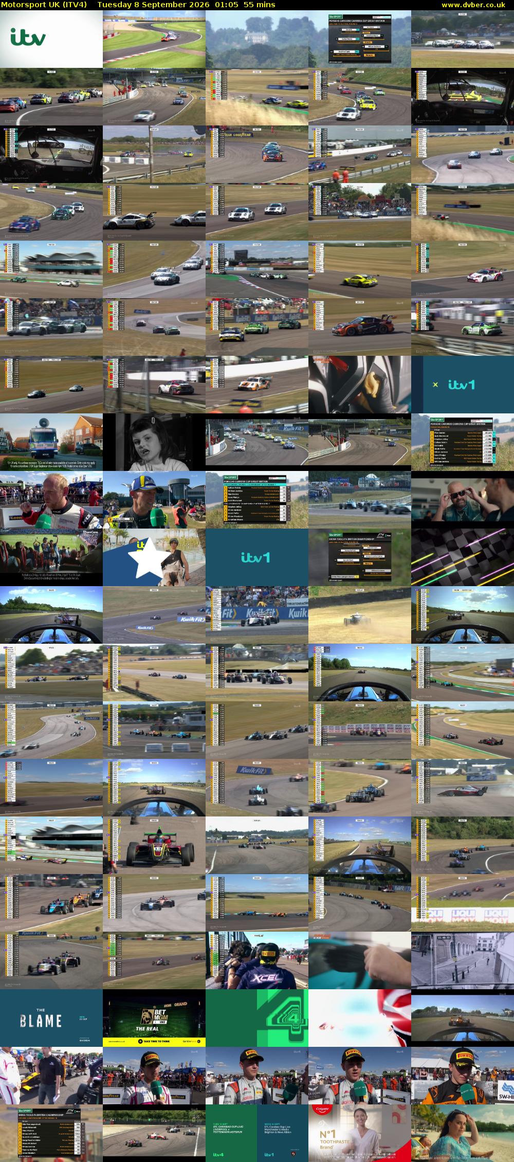 Motorsport UK (ITV4) Tuesday 8 September 2026 01:05 - 02:00