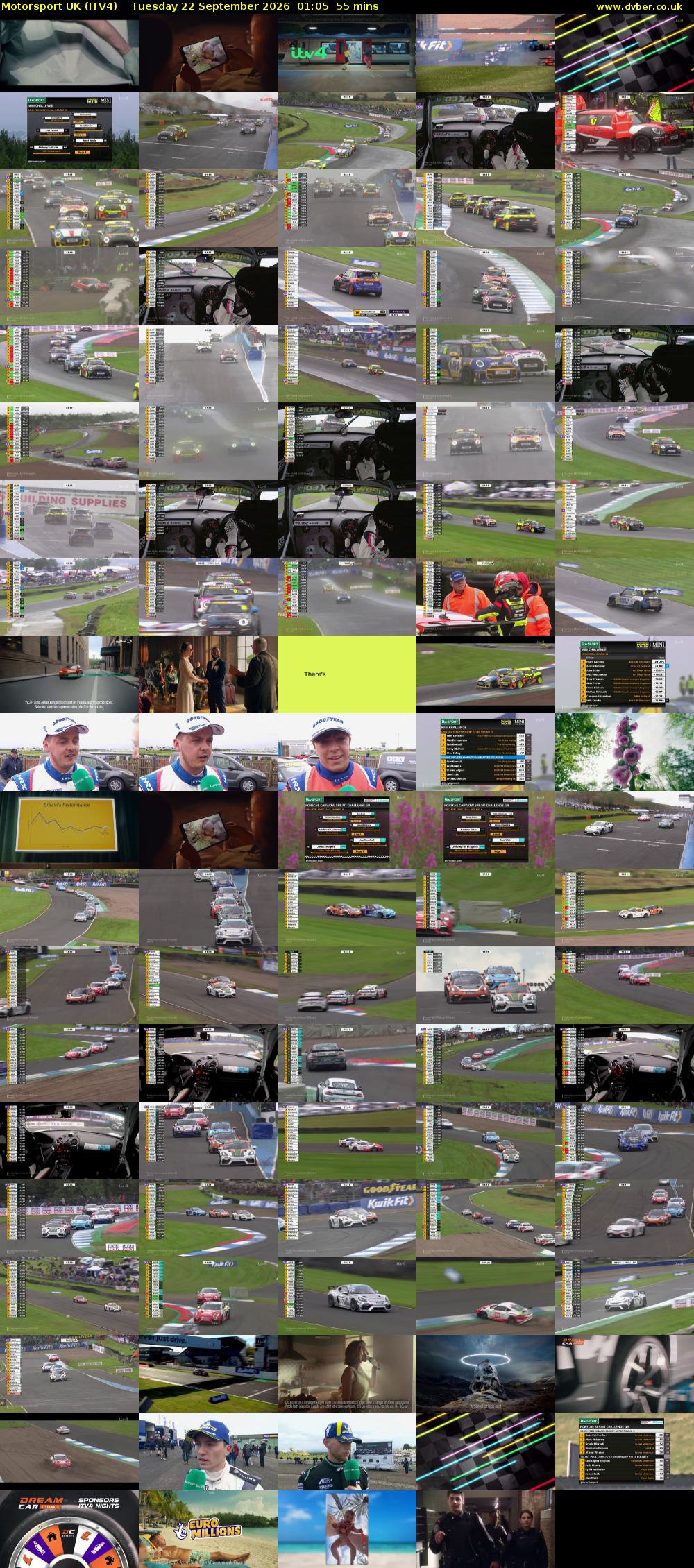 Motorsport UK (ITV4) Tuesday 22 September 2026 01:05 - 02:00