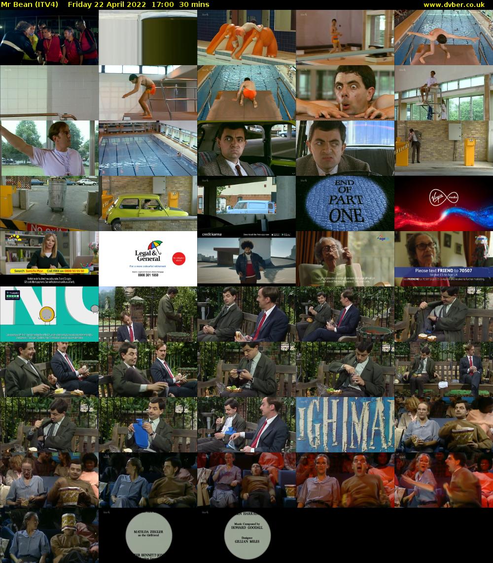 Mr Bean (ITV4) Friday 22 April 2022 17:00 - 17:30