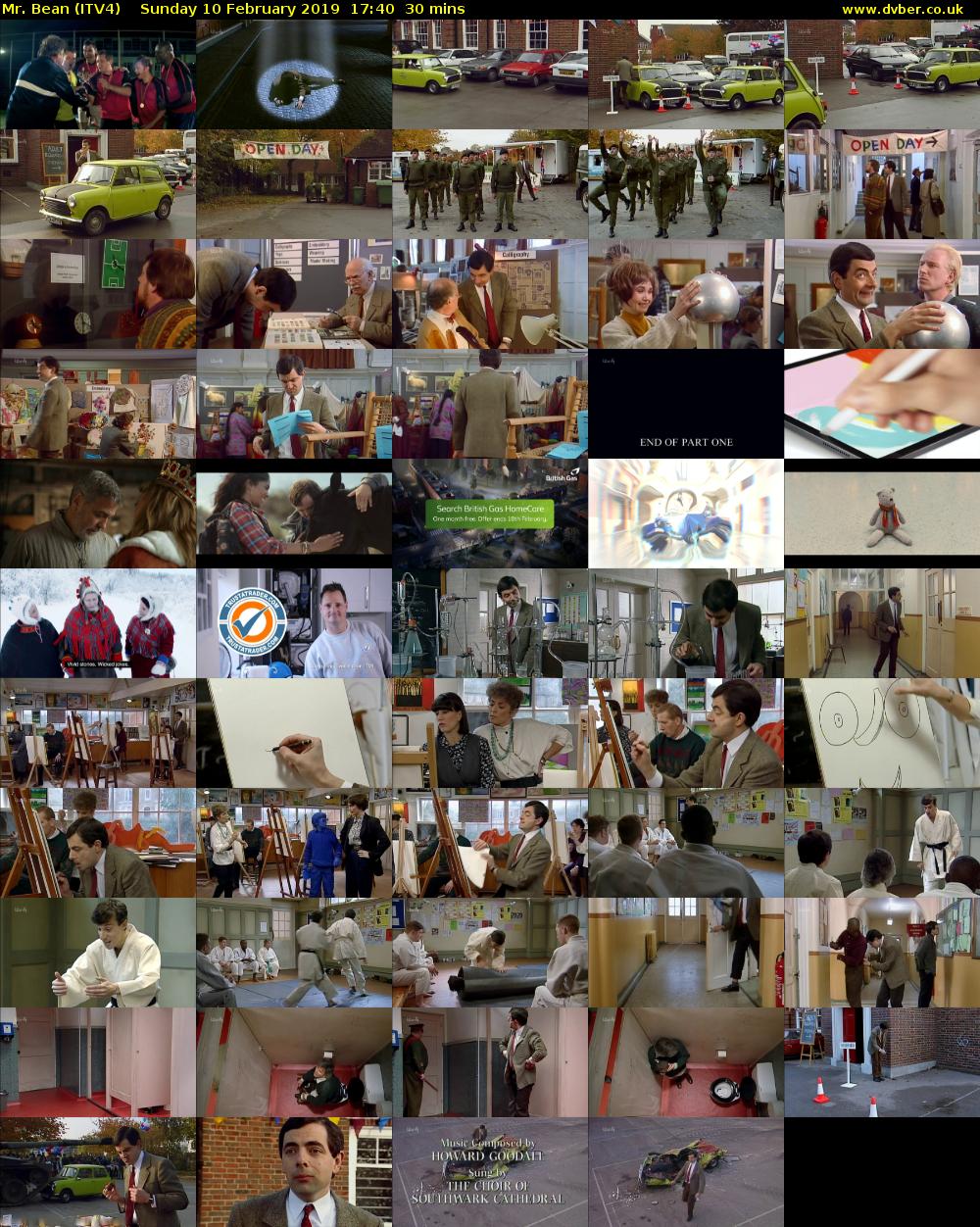 Mr. Bean (ITV4) Sunday 10 February 2019 17:40 - 18:10