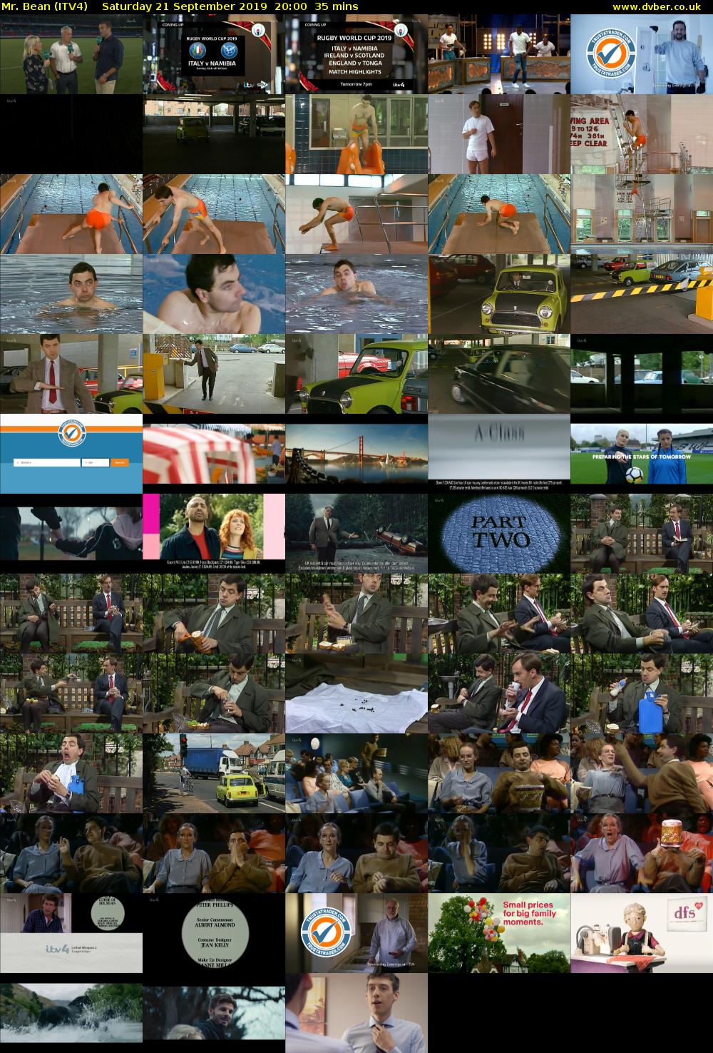 Mr. Bean (ITV4) Saturday 21 September 2019 20:00 - 20:35