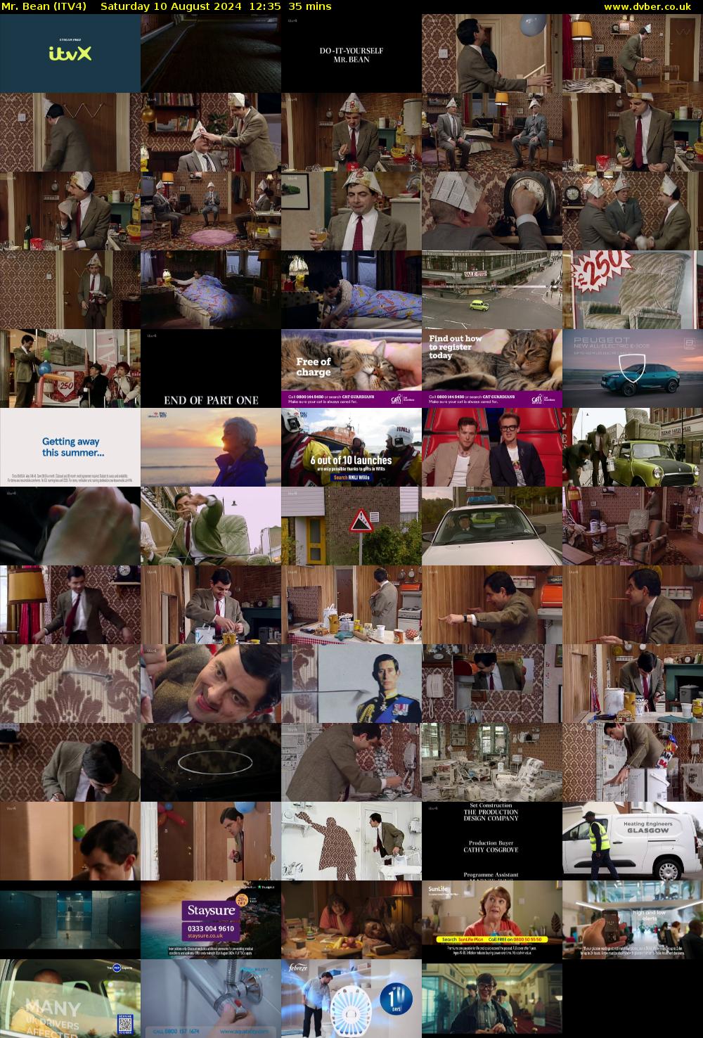 Mr. Bean (ITV4) Saturday 10 August 2024 12:35 - 13:10