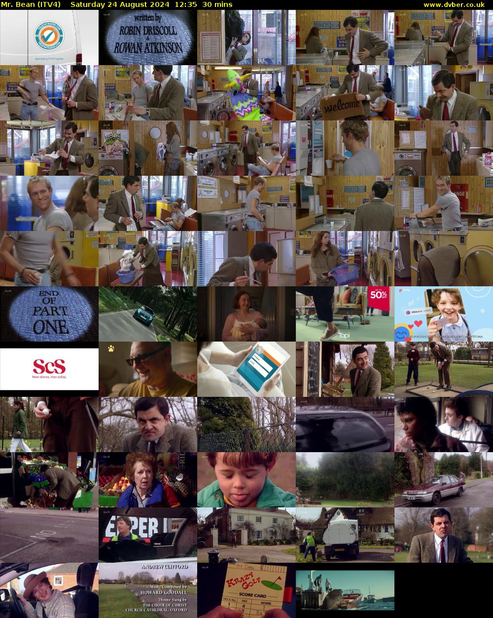 Mr. Bean (ITV4) Saturday 24 August 2024 12:35 - 13:05