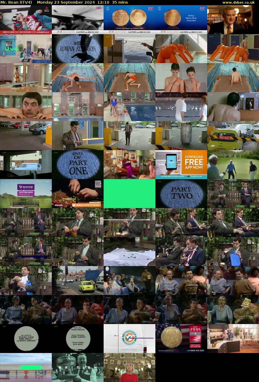 Mr. Bean (ITV4) Monday 23 September 2024 12:10 - 12:45