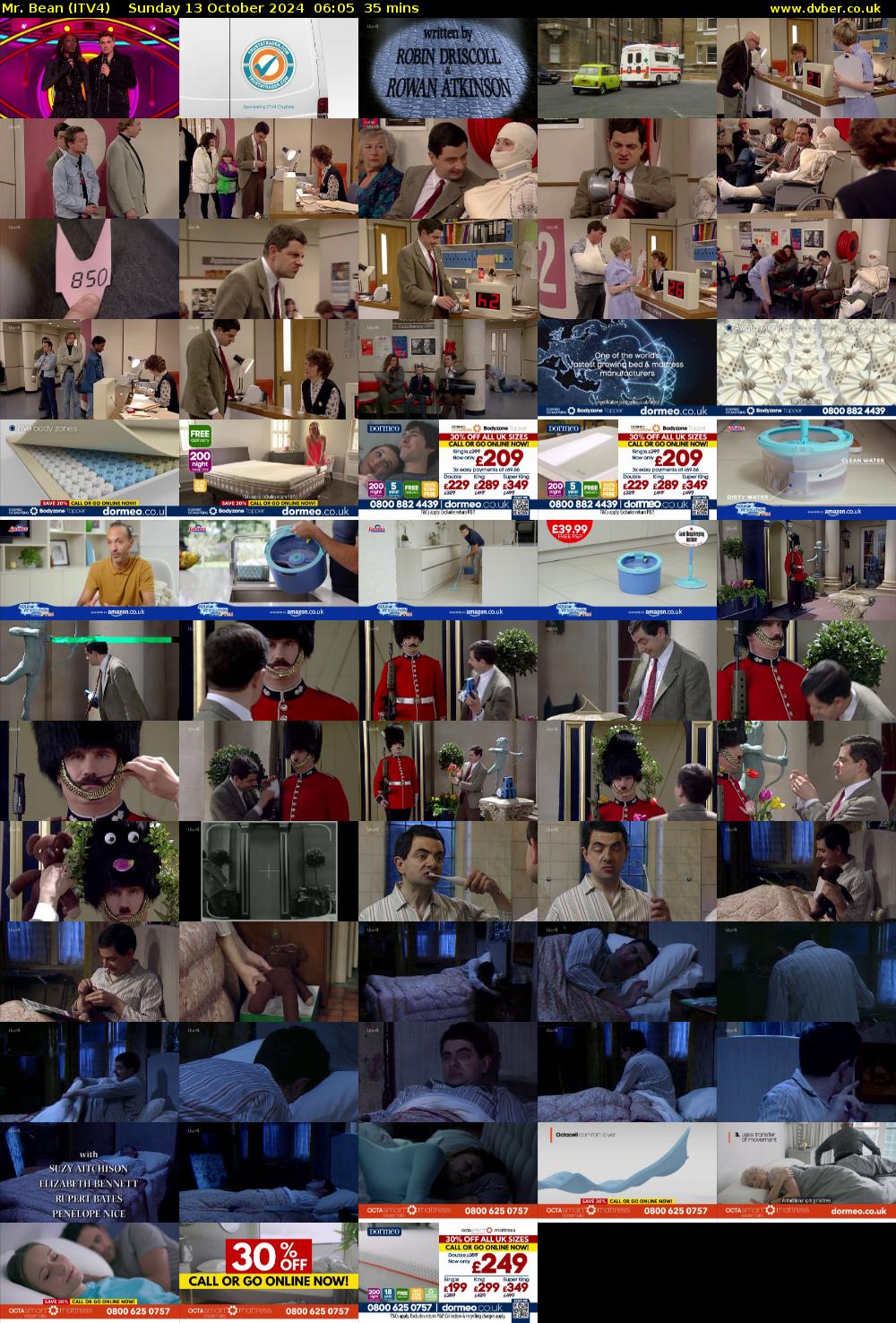 Mr. Bean (ITV4) Sunday 13 October 2024 06:05 - 06:40