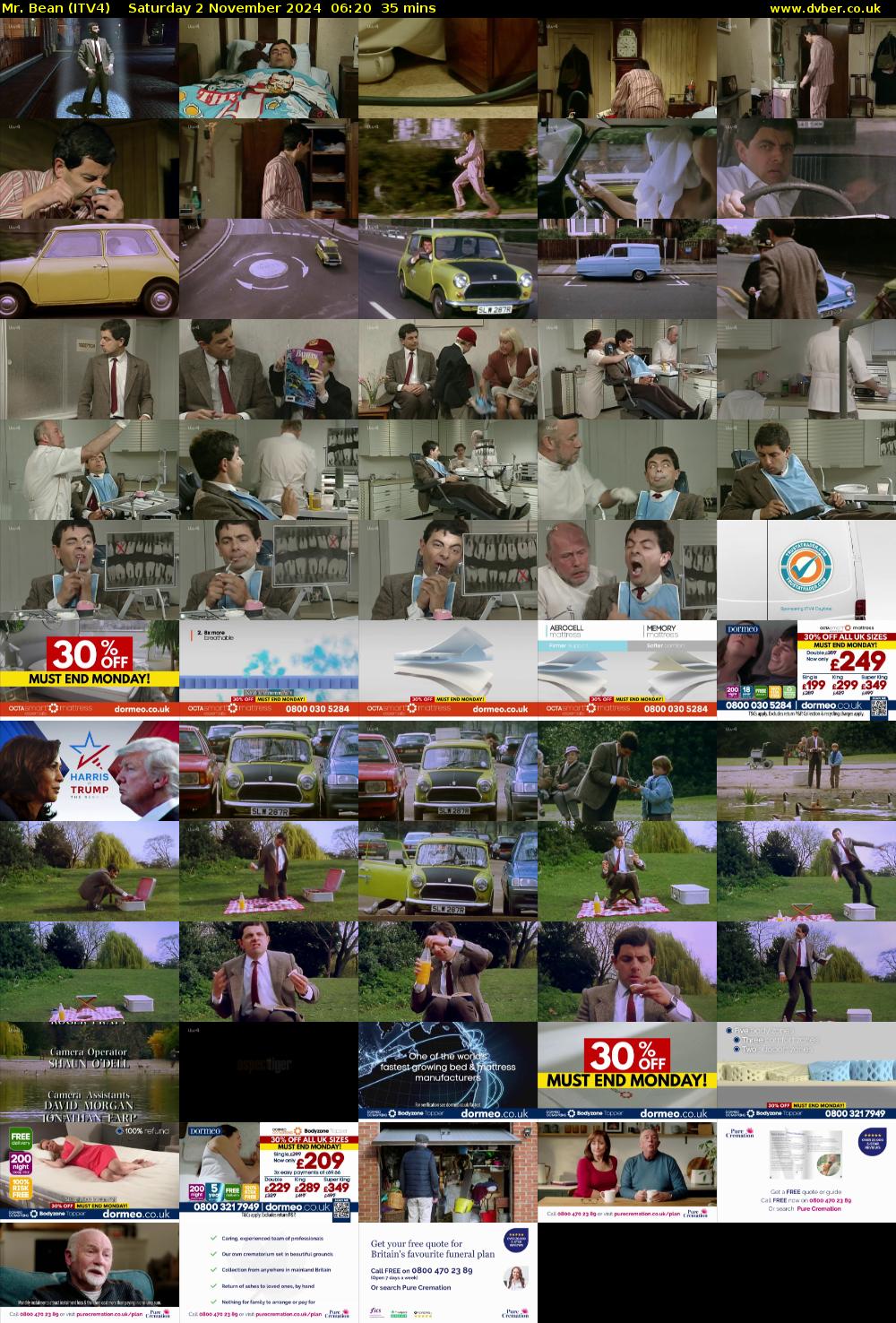 Mr. Bean (ITV4) Saturday 2 November 2024 06:20 - 06:55
