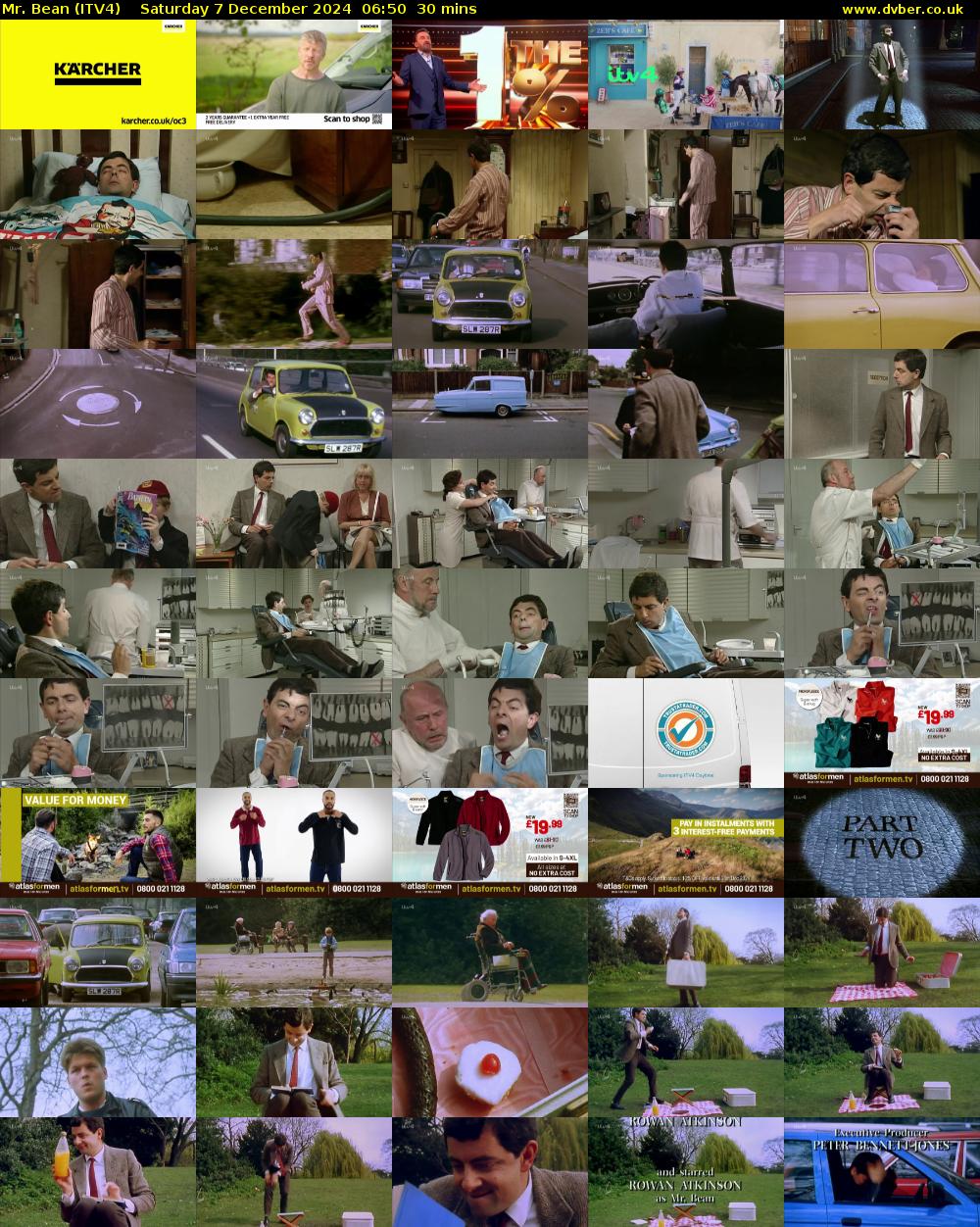 Mr. Bean (ITV4) Saturday 7 December 2024 06:50 - 07:20