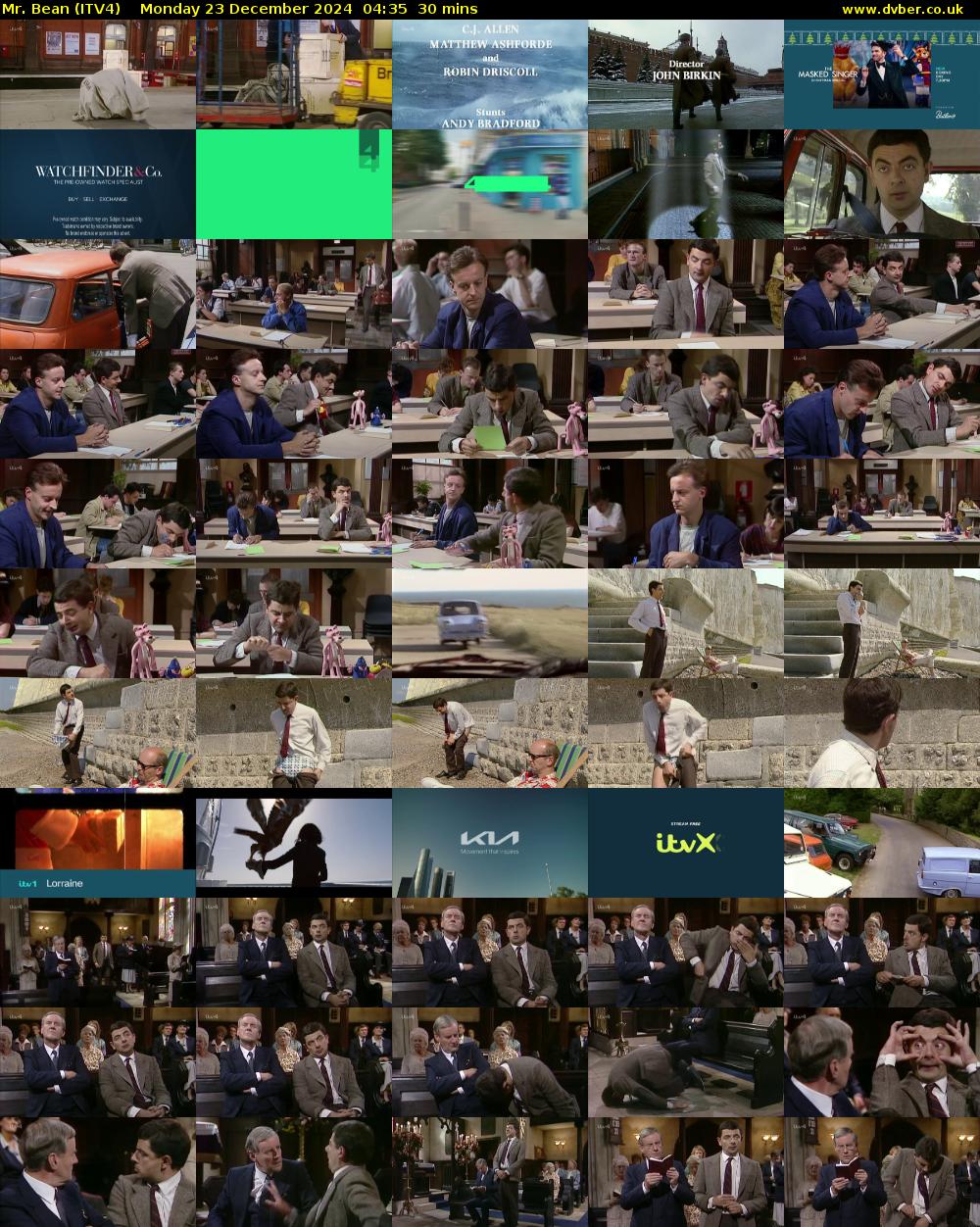 Mr. Bean (ITV4) Monday 23 December 2024 04:35 - 05:05