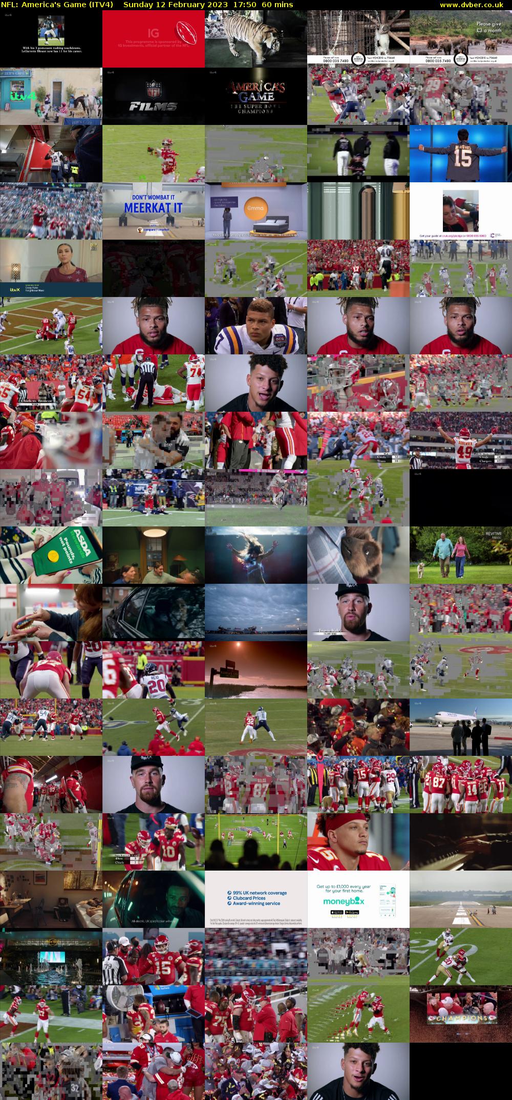 NFL: America's Game (ITV4) Sunday 12 February 2023 17:50 - 18:50
