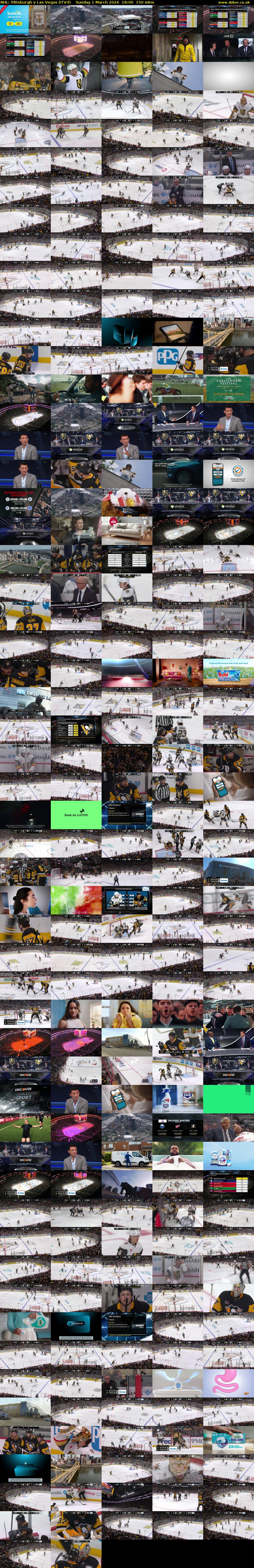 NHL: Pittsburgh v Las Vegas (ITV4) Sunday 1 March 2026 18:00 - 20:30