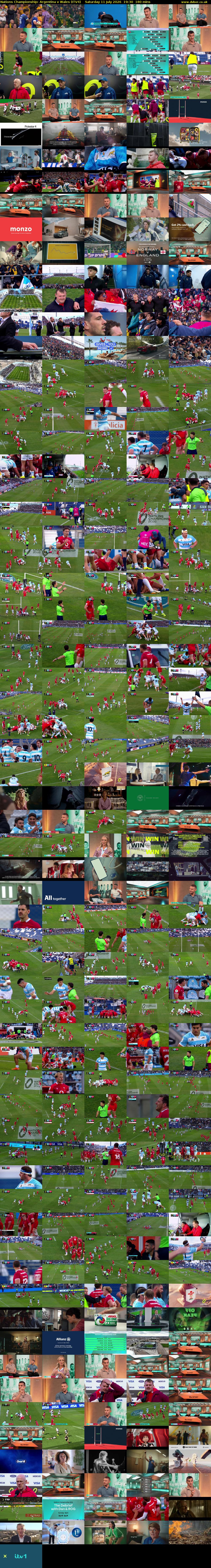 Nations Championship: Argentina v Wales (ITV4) Saturday 11 July 2026 19:30 - 22:30