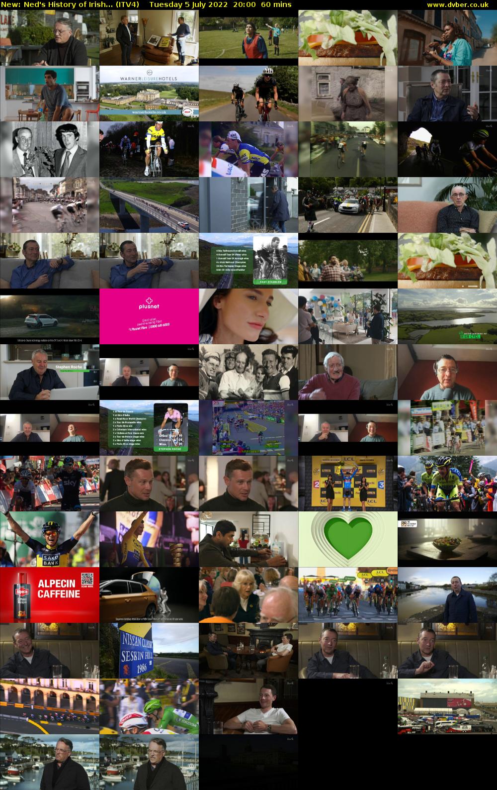 Ned's History of Irish... (ITV4) Tuesday 5 July 2022 20:00 - 21:00