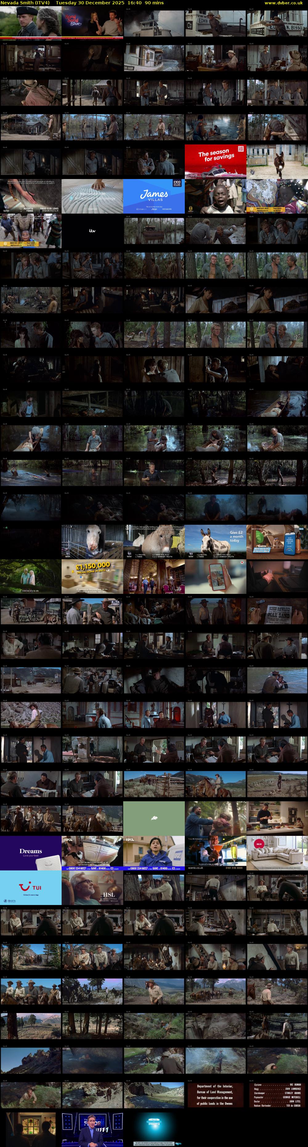 Nevada Smith (ITV4) Tuesday 30 December 2025 16:40 - 18:10