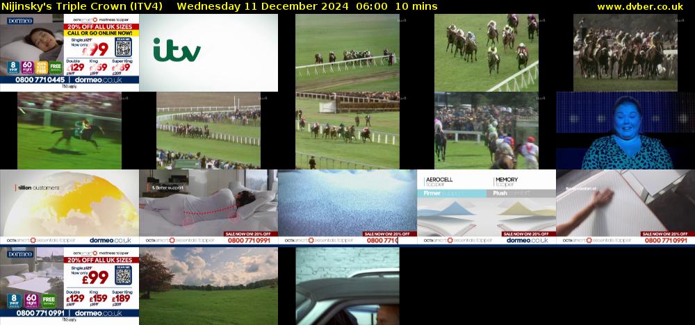 Nijinsky's Triple Crown (ITV4) Wednesday 11 December 2024 06:00 - 06:10