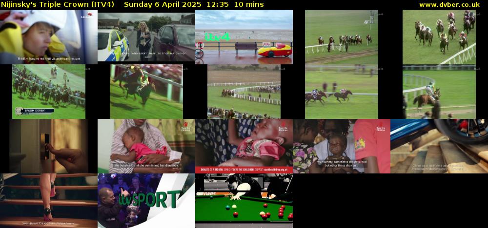 Nijinsky's Triple Crown (ITV4) Sunday 6 April 2025 12:35 - 12:45
