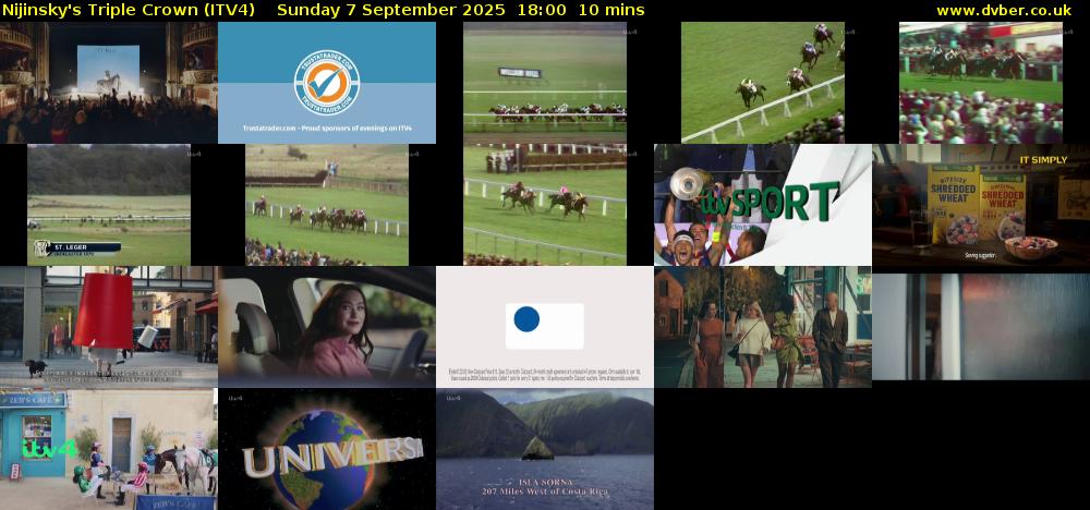 Nijinsky's Triple Crown (ITV4) Sunday 7 September 2025 18:00 - 18:10
