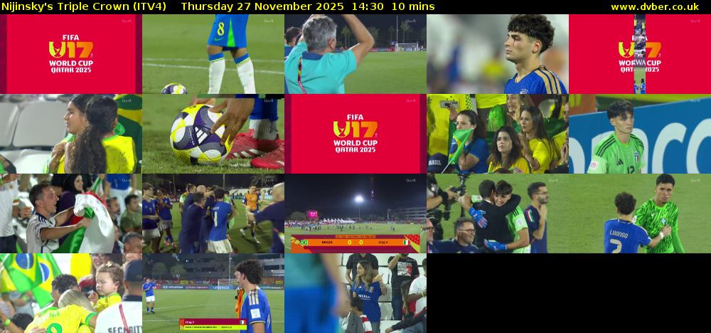 Nijinsky's Triple Crown (ITV4) Thursday 27 November 2025 14:30 - 14:40