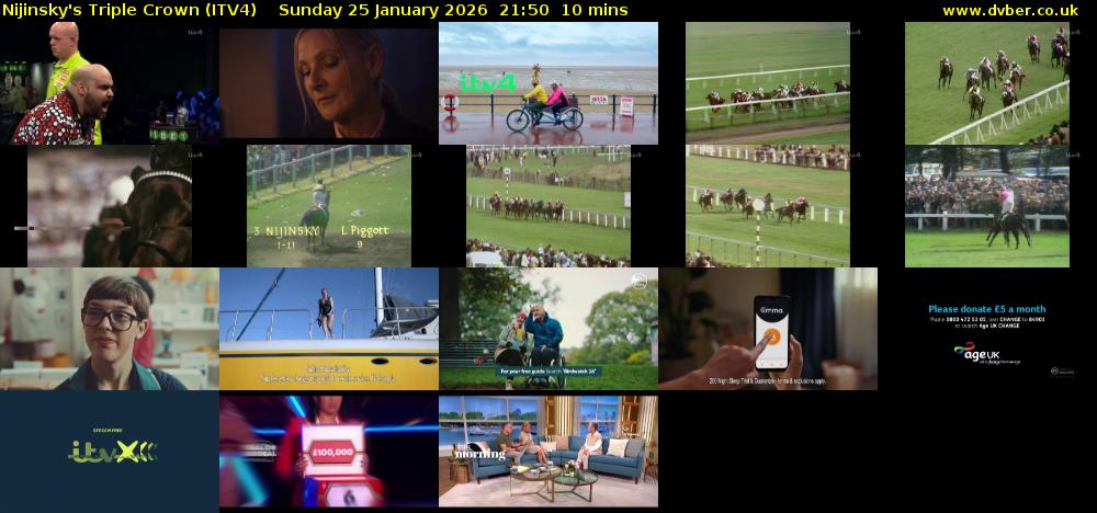 Nijinsky's Triple Crown (ITV4) Sunday 25 January 2026 21:50 - 22:00