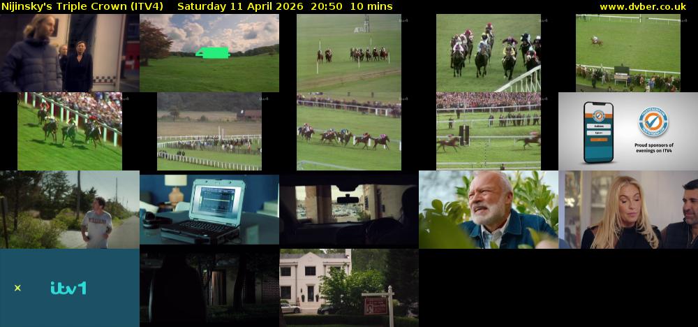 Nijinsky's Triple Crown (ITV4) Saturday 11 April 2026 20:50 - 21:00