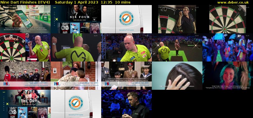 Nine Dart Finishes (ITV4) Saturday 1 April 2023 12:35 - 12:45