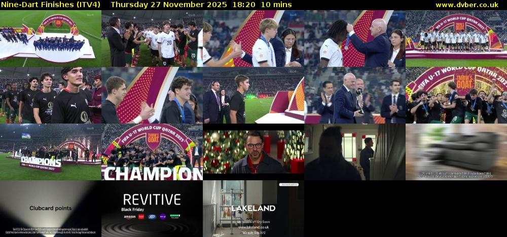 Nine-Dart Finishes (ITV4) Thursday 27 November 2025 18:20 - 18:30