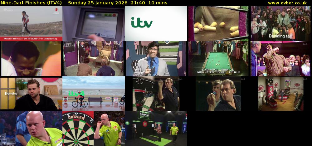 Nine-Dart Finishes (ITV4) Sunday 25 January 2026 21:40 - 21:50