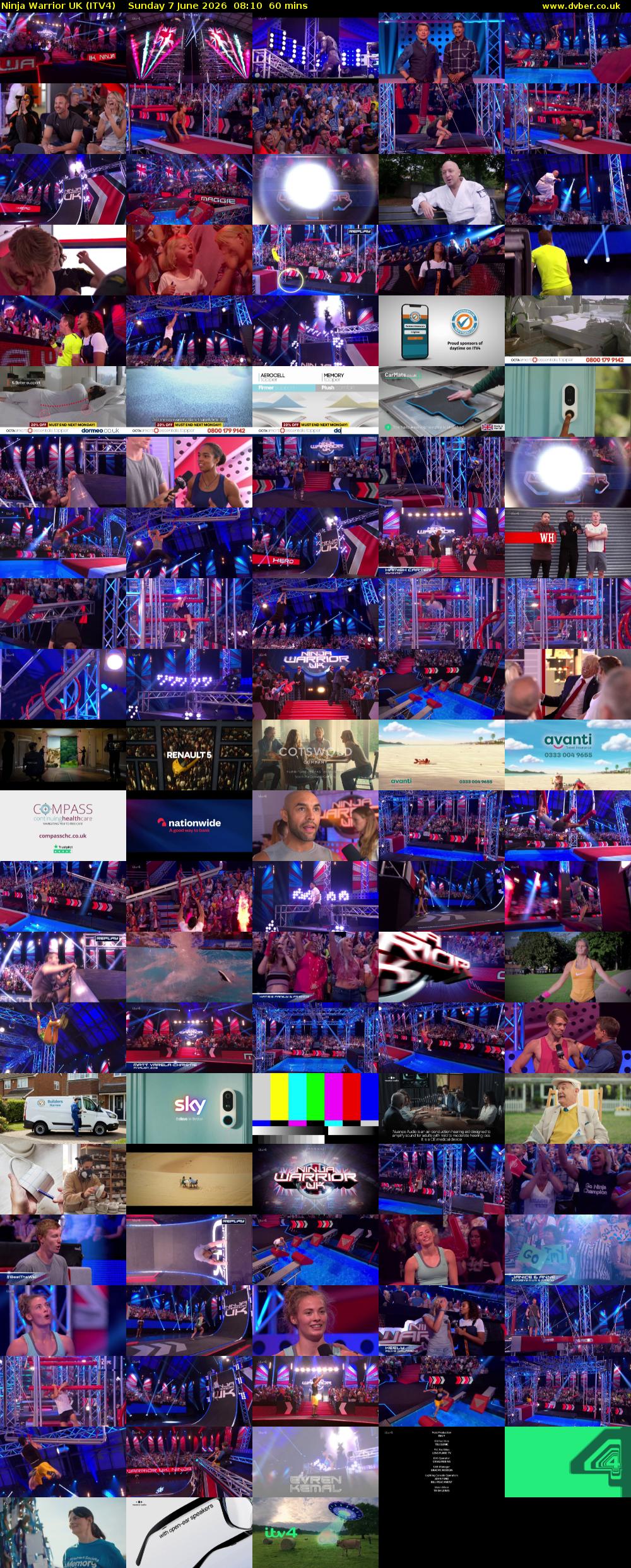 Ninja Warrior UK (ITV4) Sunday 7 June 2026 08:10 - 09:10