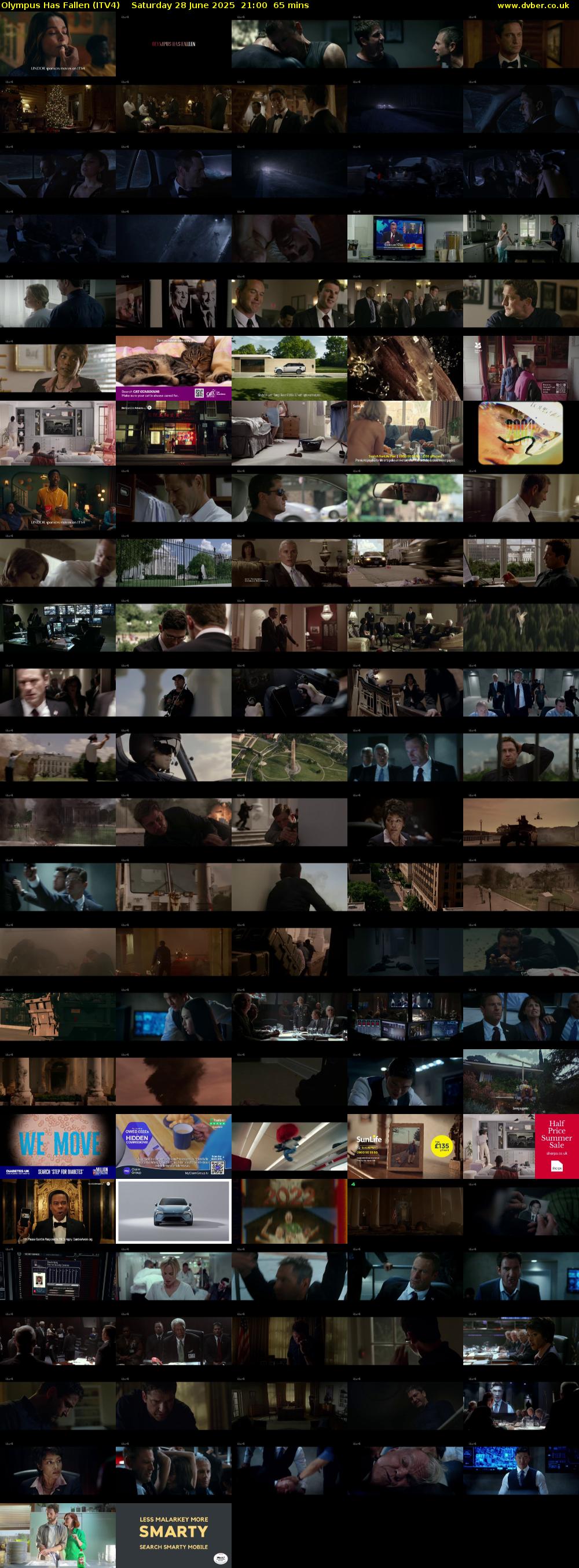 Olympus Has Fallen (ITV4) Saturday 28 June 2025 21:00 - 22:05