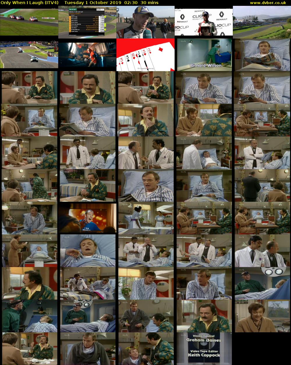 Only When I Laugh (ITV4) Tuesday 1 October 2019 02:30 - 03:00