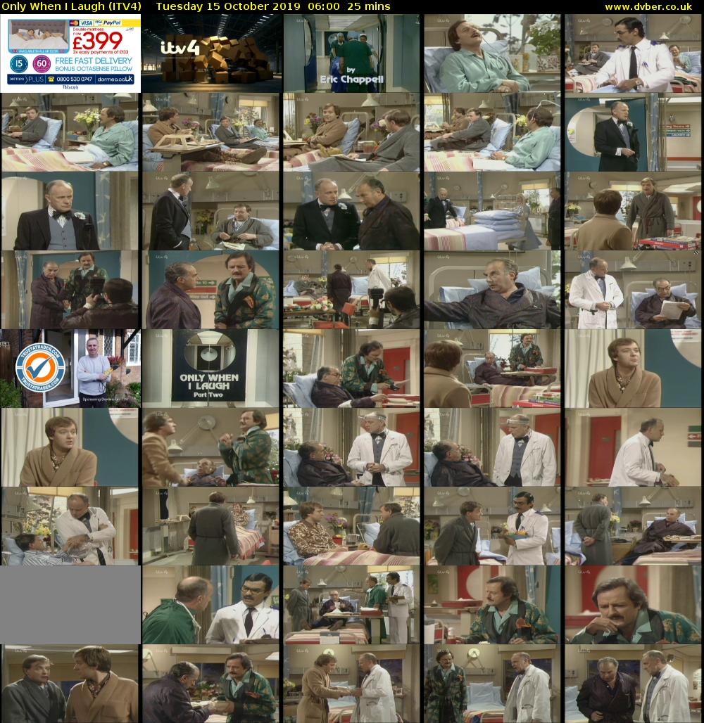 Only When I Laugh (ITV4) Tuesday 15 October 2019 06:00 - 06:25