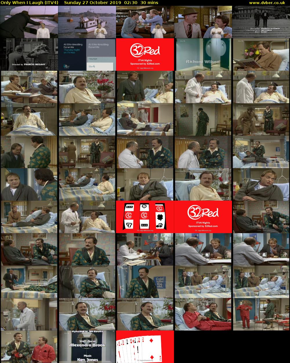 Only When I Laugh (ITV4) Sunday 27 October 2019 02:30 - 03:00
