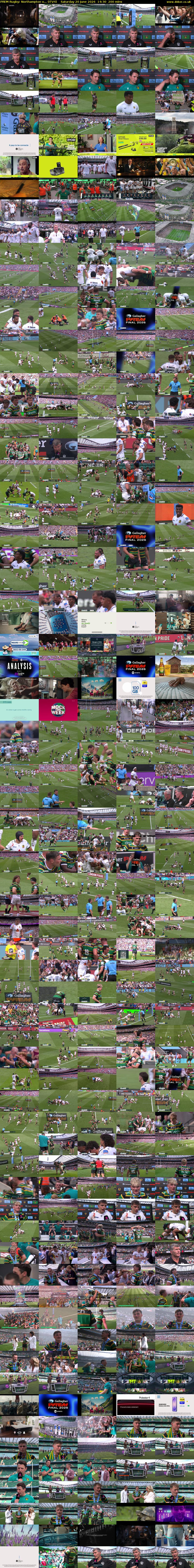 PREM Rugby: Northampton v... (ITV4) Saturday 20 June 2026 14:30 - 17:50