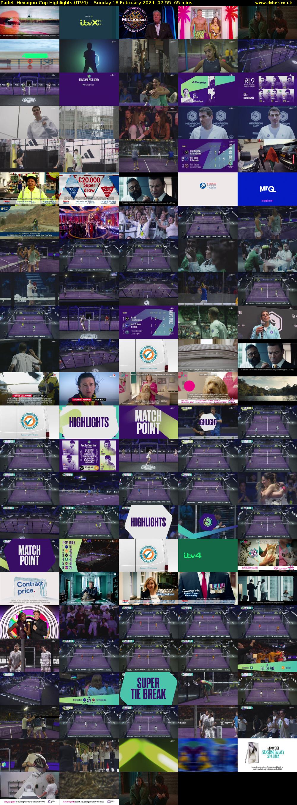 Padel: Hexagon Cup Highlights (ITV4) Sunday 18 February 2024 07:55 - 09:00
