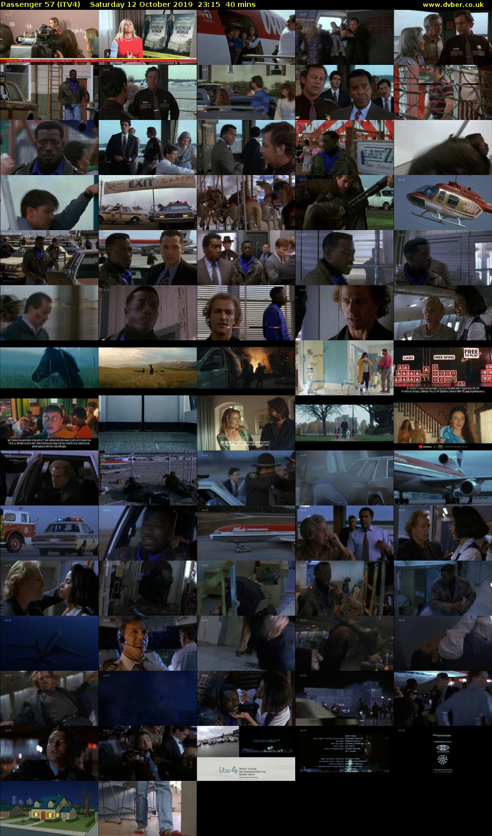 Passenger 57 (ITV4) Saturday 12 October 2019 23:15 - 23:55