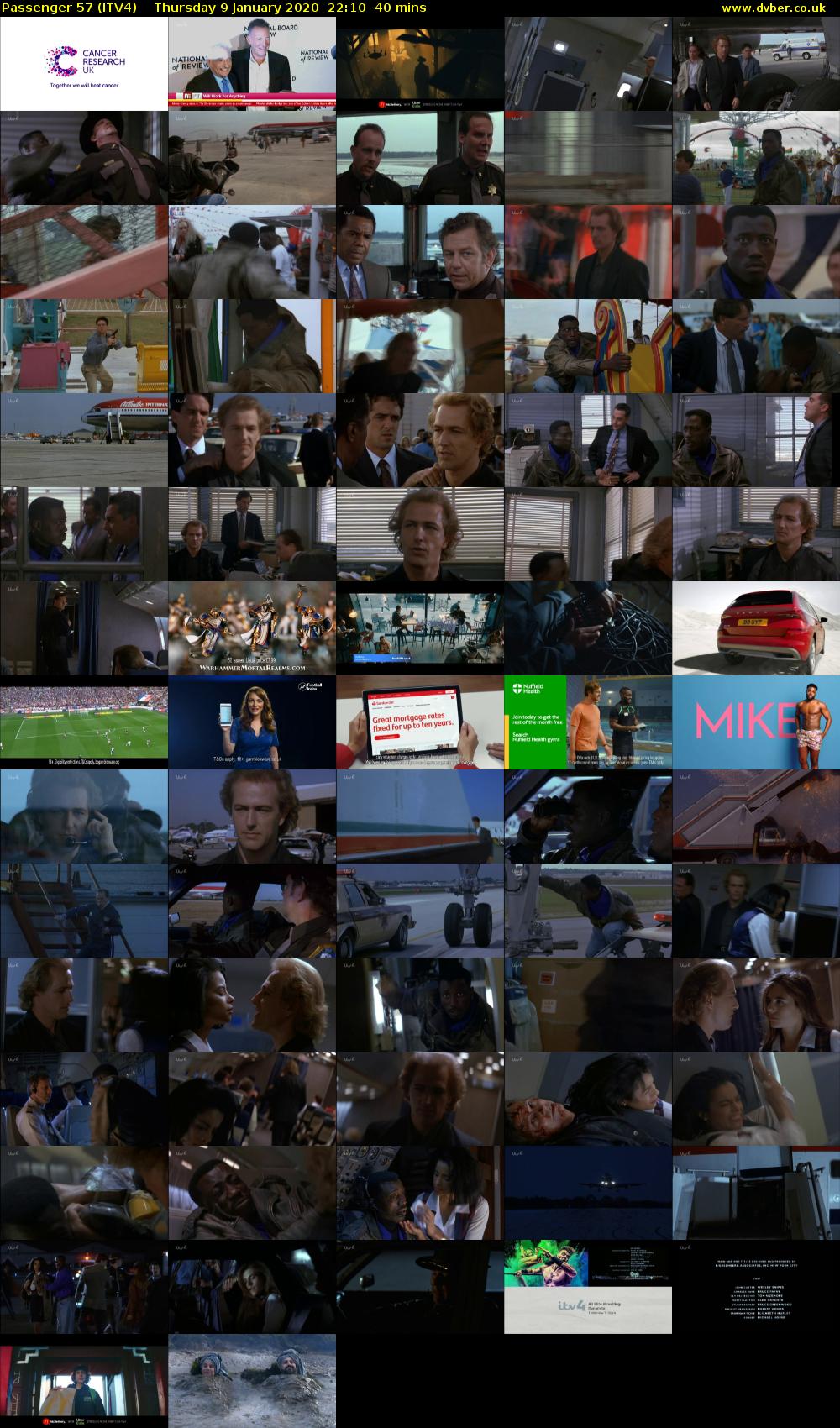 Passenger 57 (ITV4) Thursday 9 January 2020 22:10 - 22:50