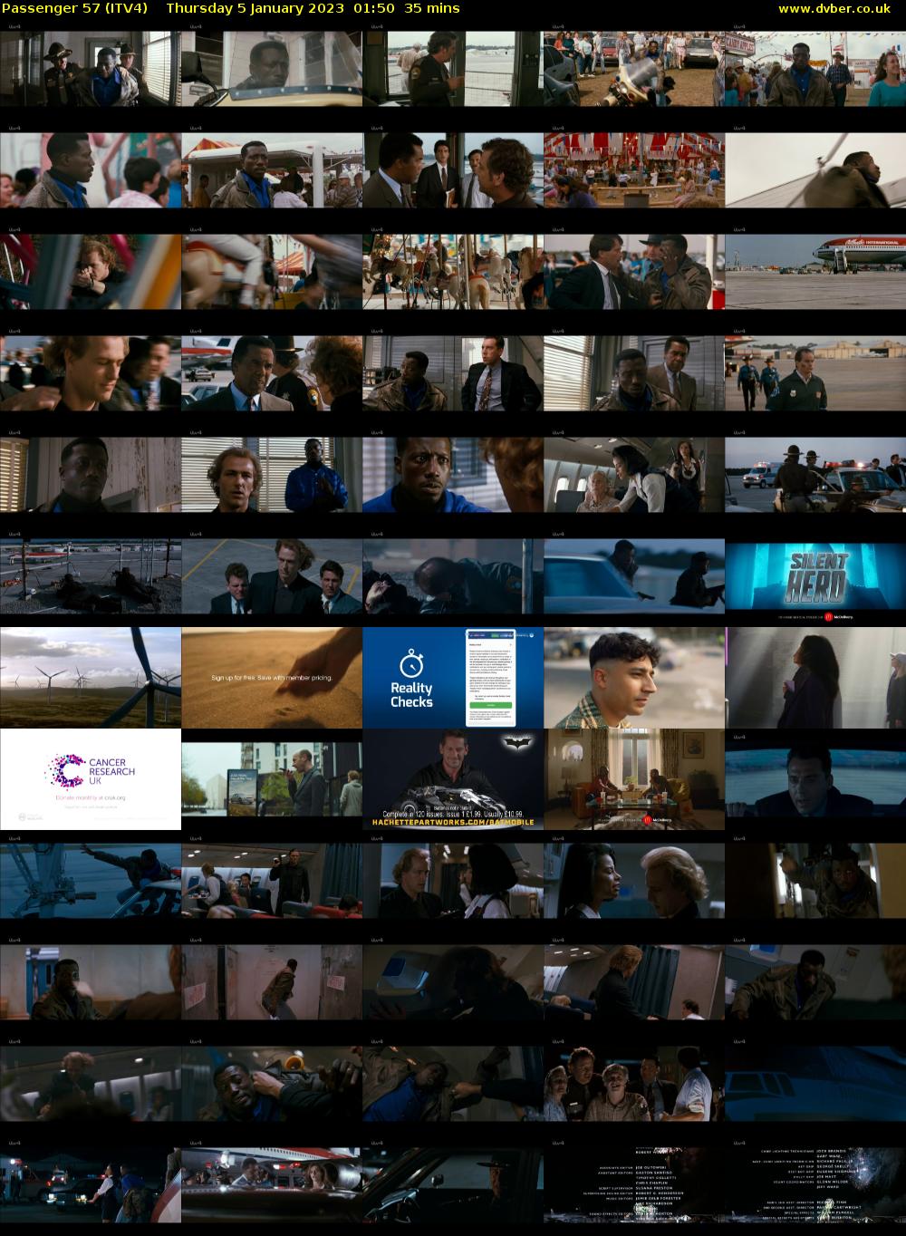 Passenger 57 (ITV4) Thursday 5 January 2023 01:50 - 02:25