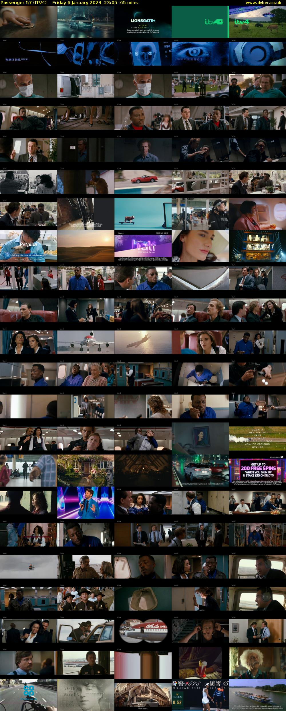 Passenger 57 (ITV4) Friday 6 January 2023 23:05 - 00:10