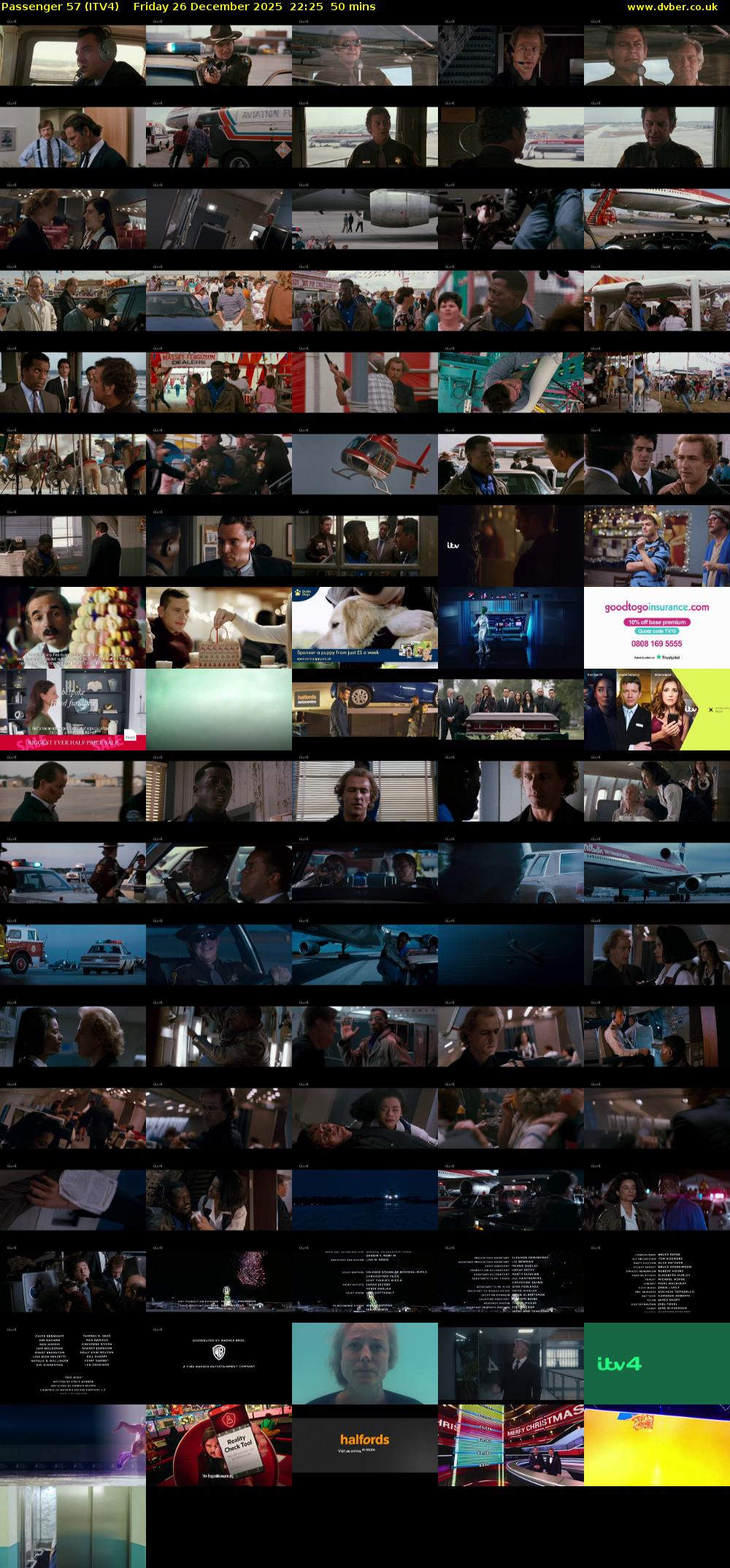 Passenger 57 (ITV4) Friday 26 December 2025 22:25 - 23:15