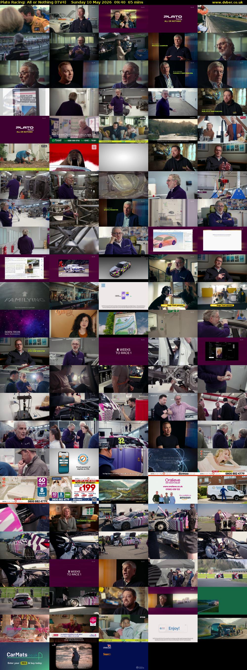 Plato Racing: All or Nothing (ITV4) Sunday 10 May 2026 09:40 - 10:45