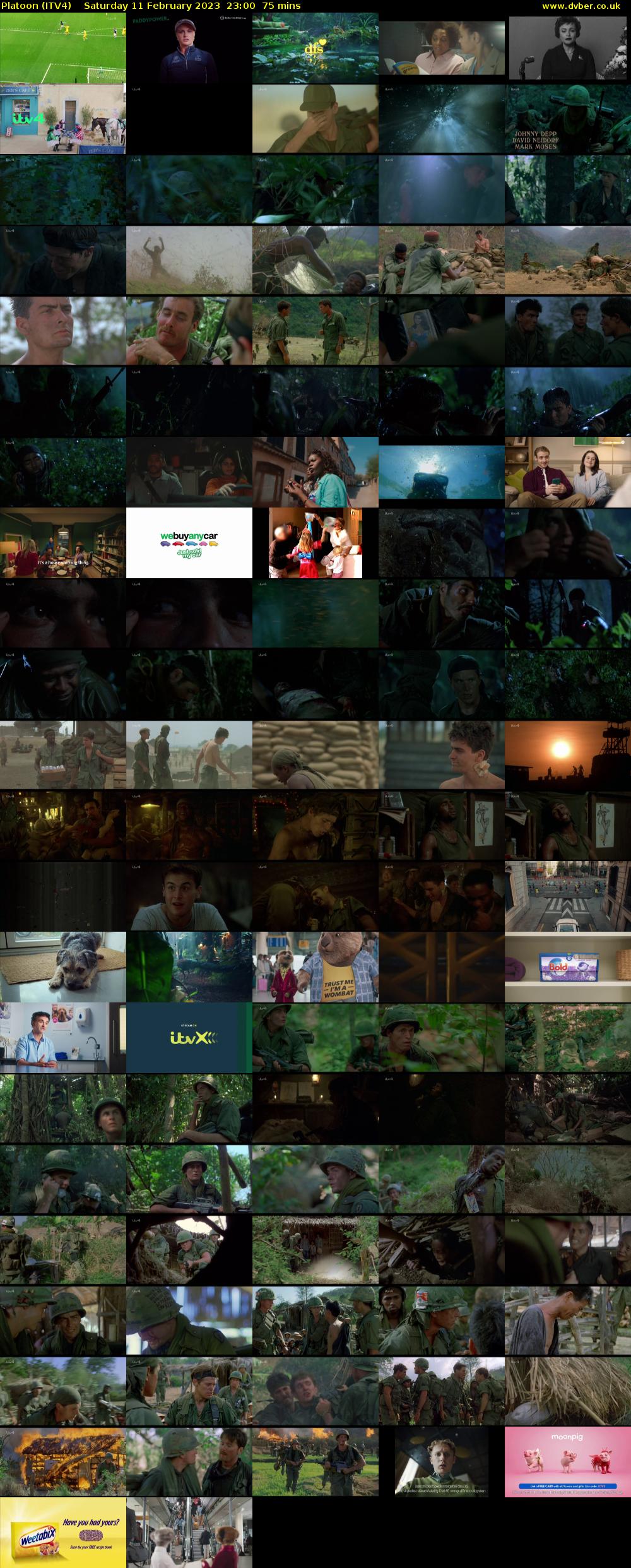 Platoon (ITV4) Saturday 11 February 2023 23:00 - 00:15