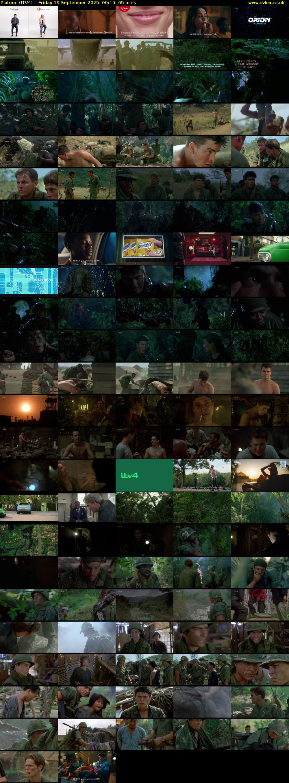 Platoon (ITV4) Friday 19 September 2025 00:15 - 01:20