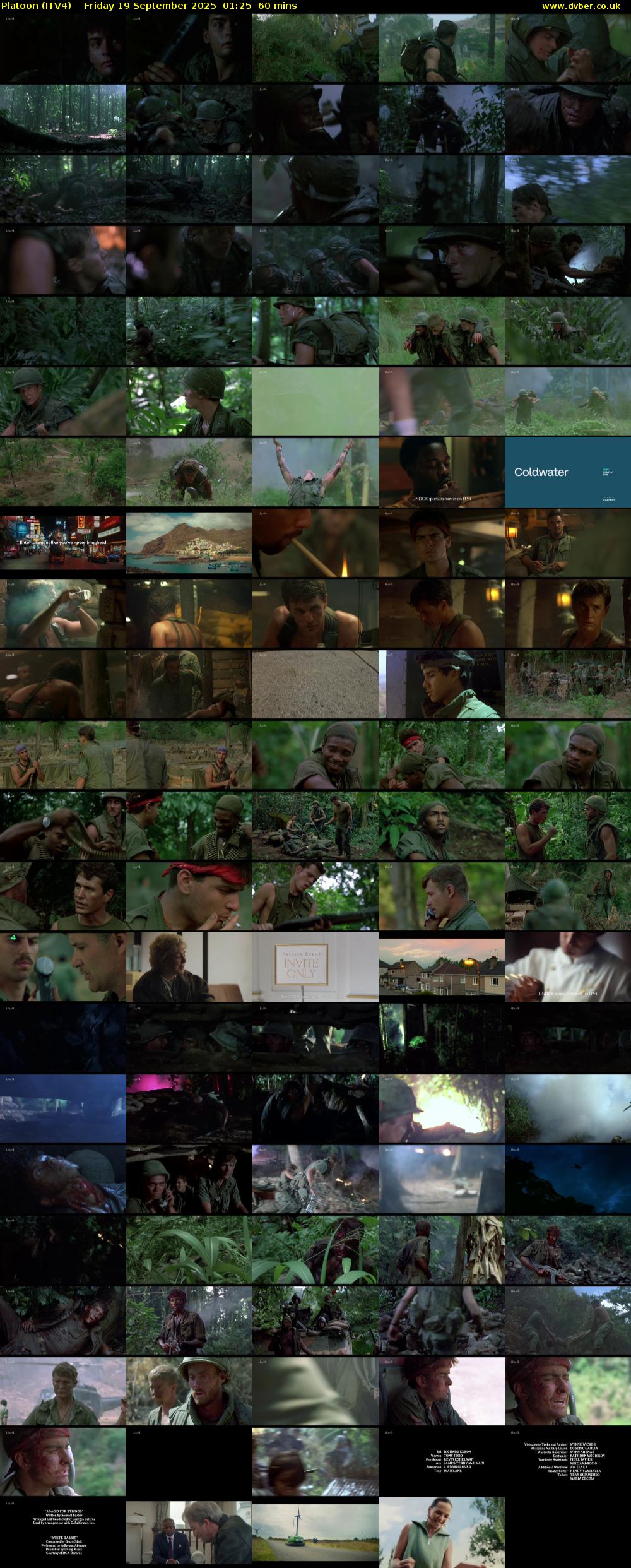 Platoon (ITV4) Friday 19 September 2025 01:25 - 02:25