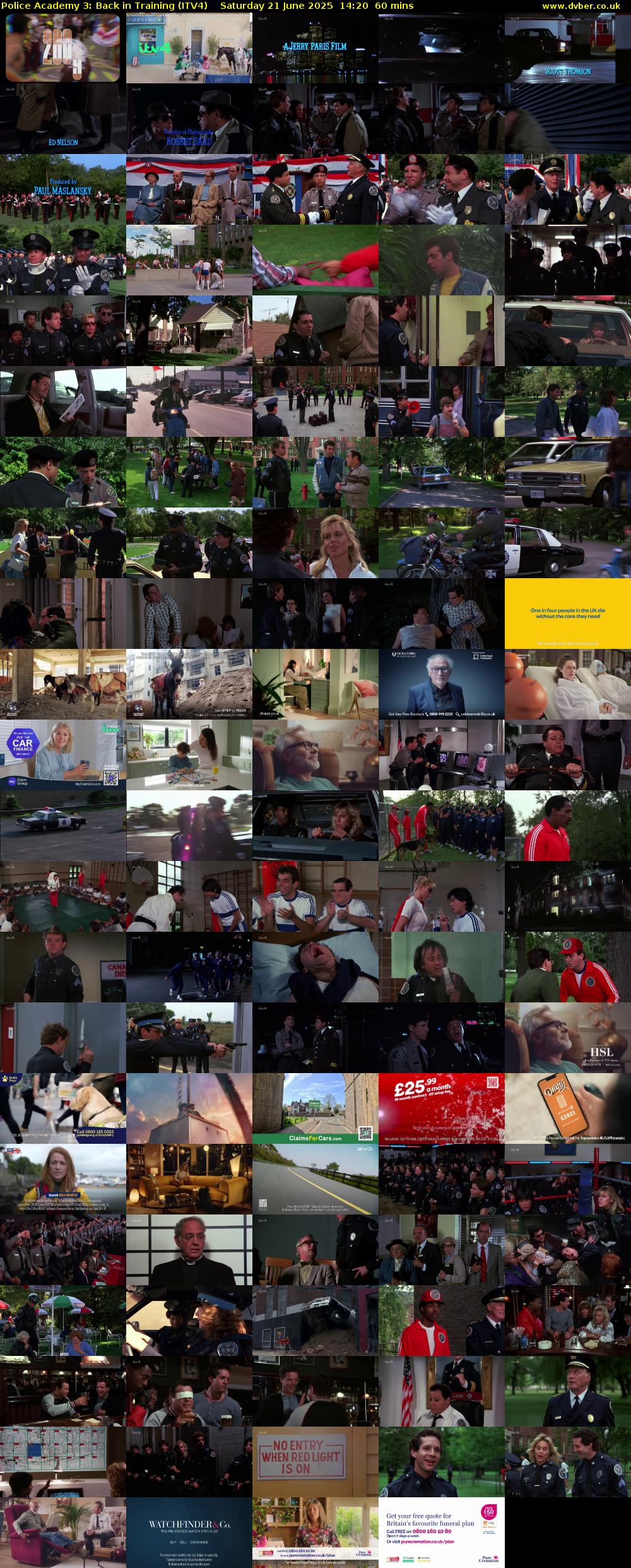 Police Academy 3: Back in Training (ITV4) Saturday 21 June 2025 14:20 - 15:20