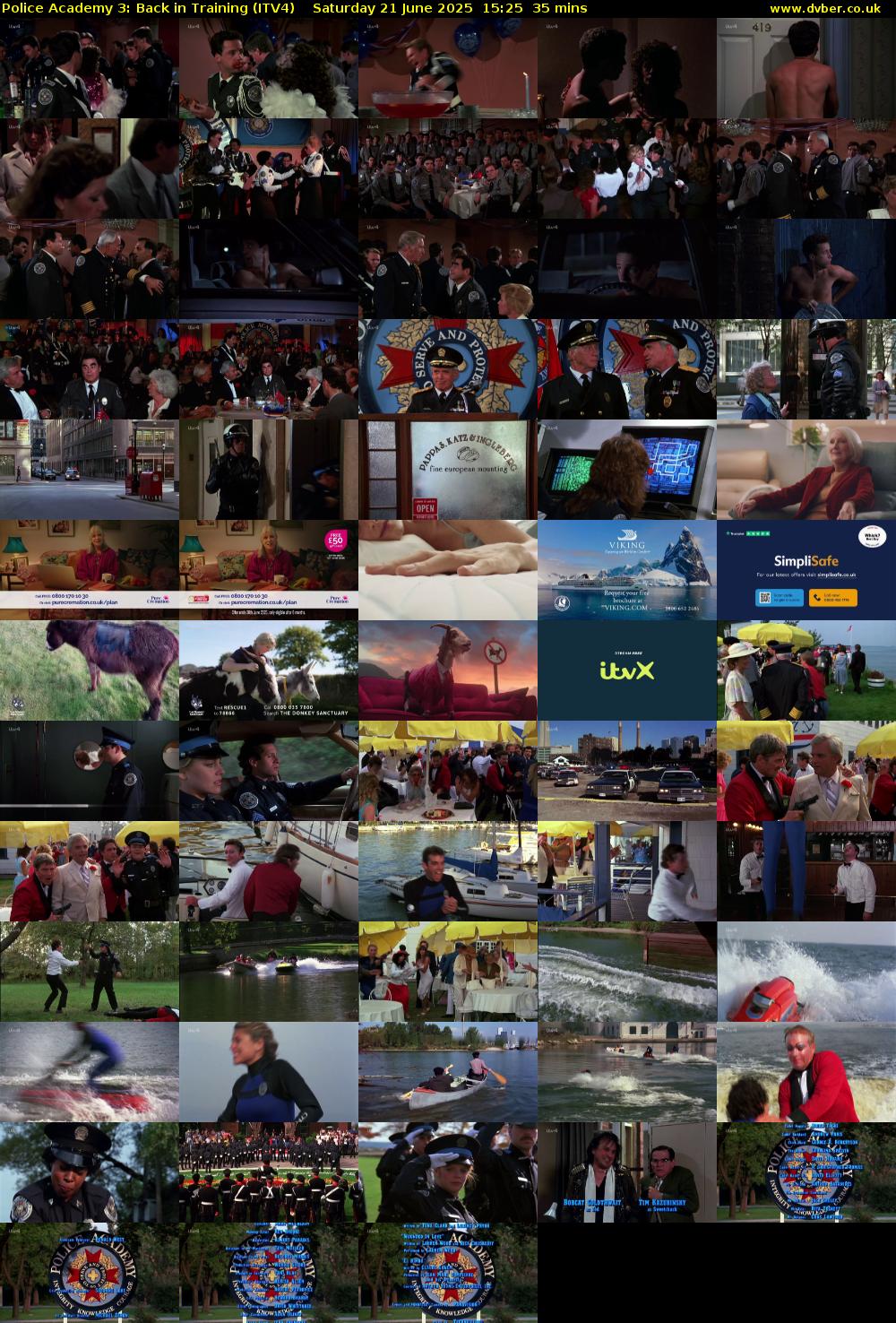 Police Academy 3: Back in Training (ITV4) Saturday 21 June 2025 15:25 - 16:00