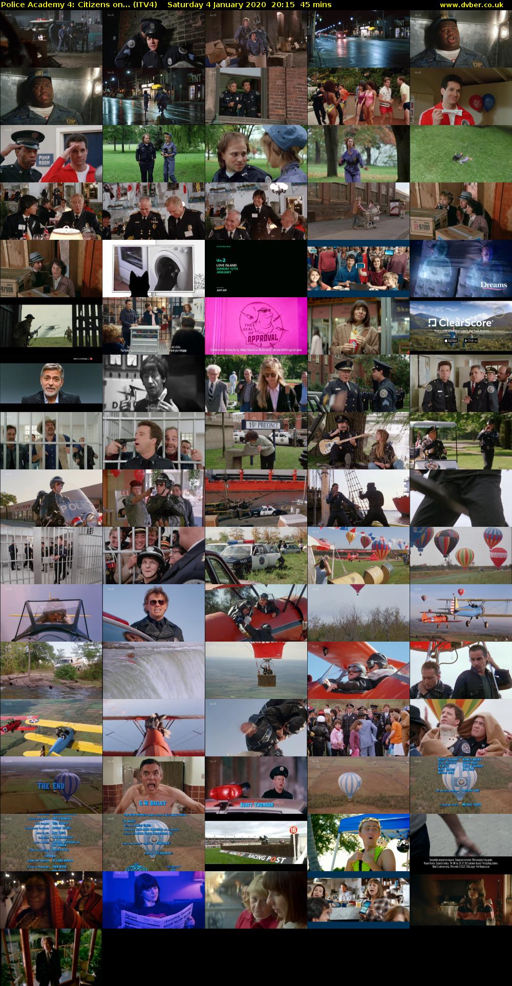 Police Academy 4: Citizens on... (ITV4) Saturday 4 January 2020 20:15 - 21:00